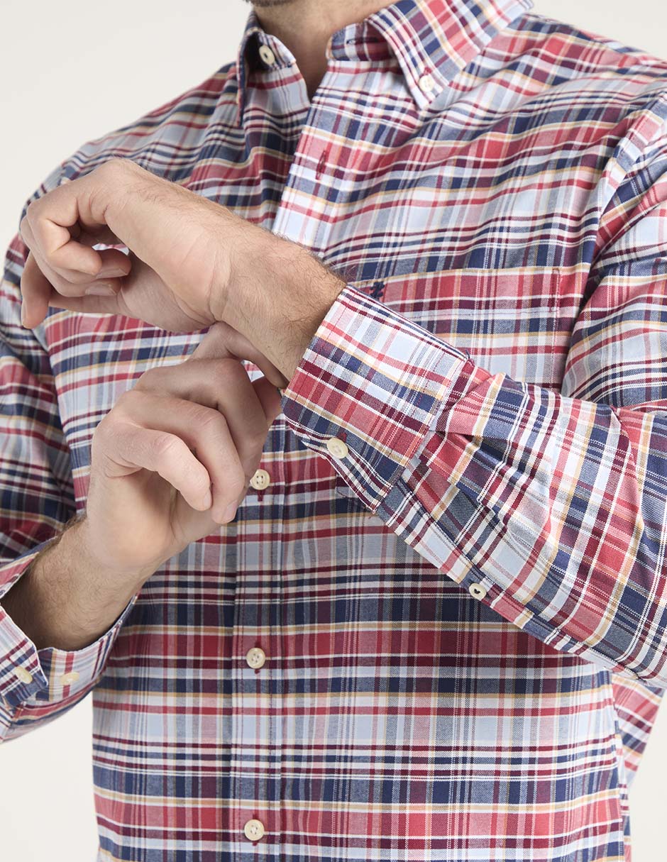 Camisa casual de algodón manga larga para hombre 10