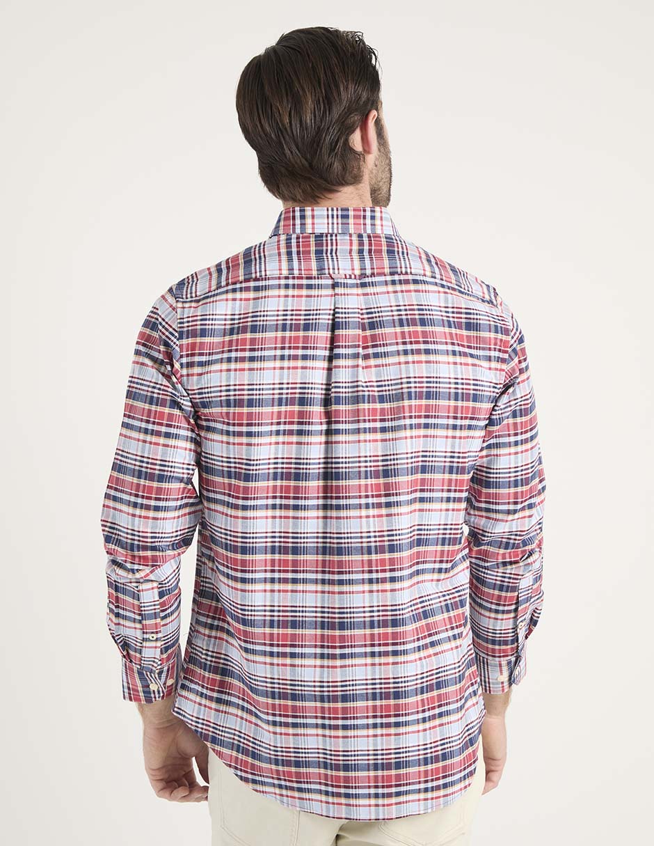 Camisa casual de algodón manga larga para hombre 11
