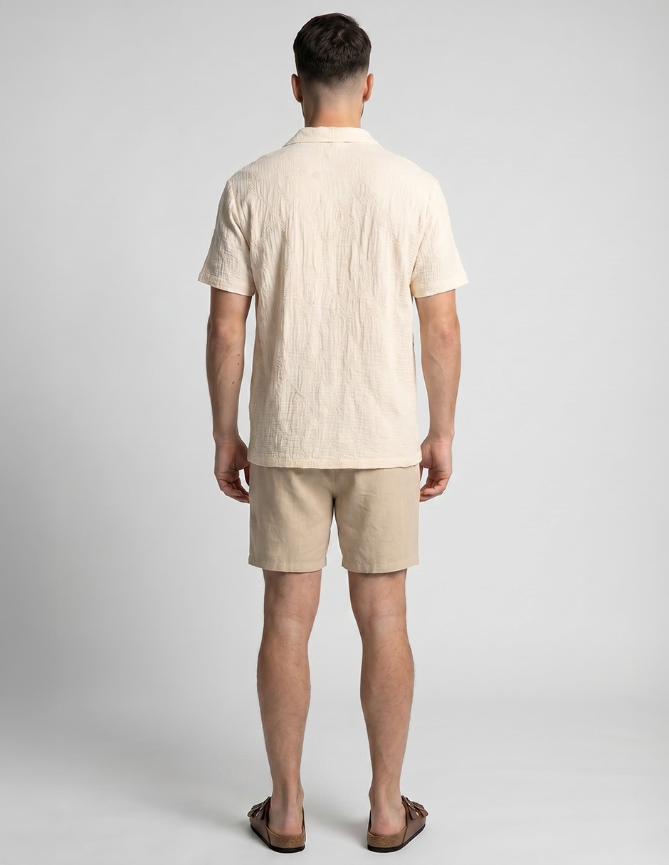 Camisa casual Now & Then de algodón manga corta para hombre