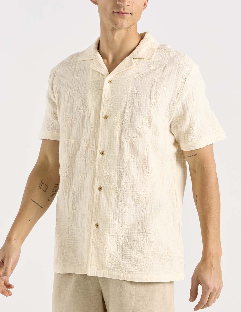 Camisa casual Now & Then de algodón manga corta para hombre