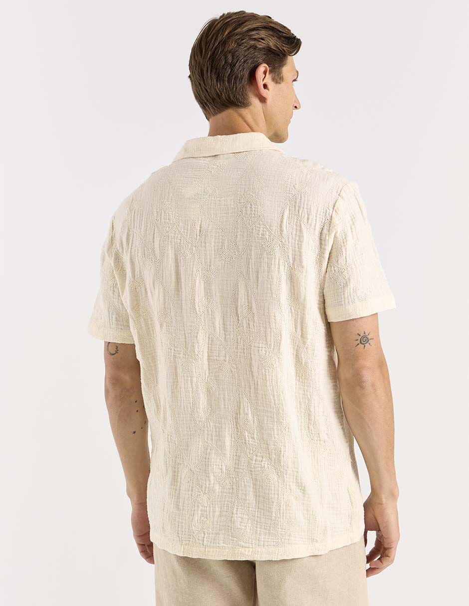 Camisa casual Now & Then de algodón manga corta para hombre
