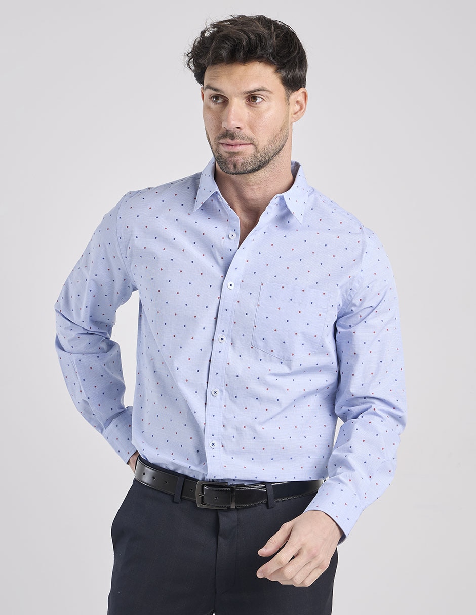 Camisa casual de algodón manga larga para hombre Camisa casual de algodón manga larga para hombre