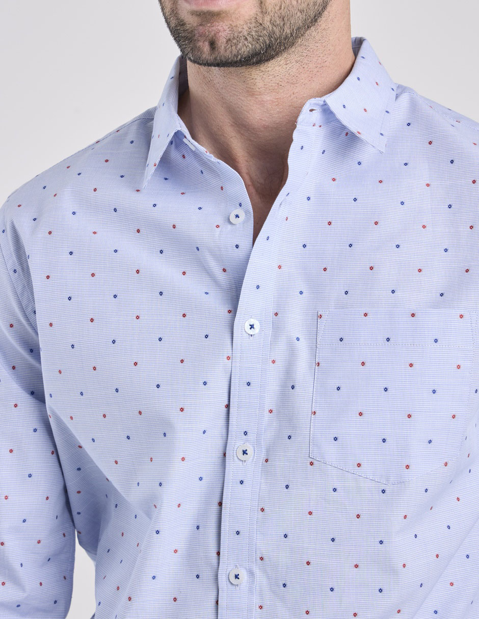 Camisa casual de algodón manga larga para hombre 2