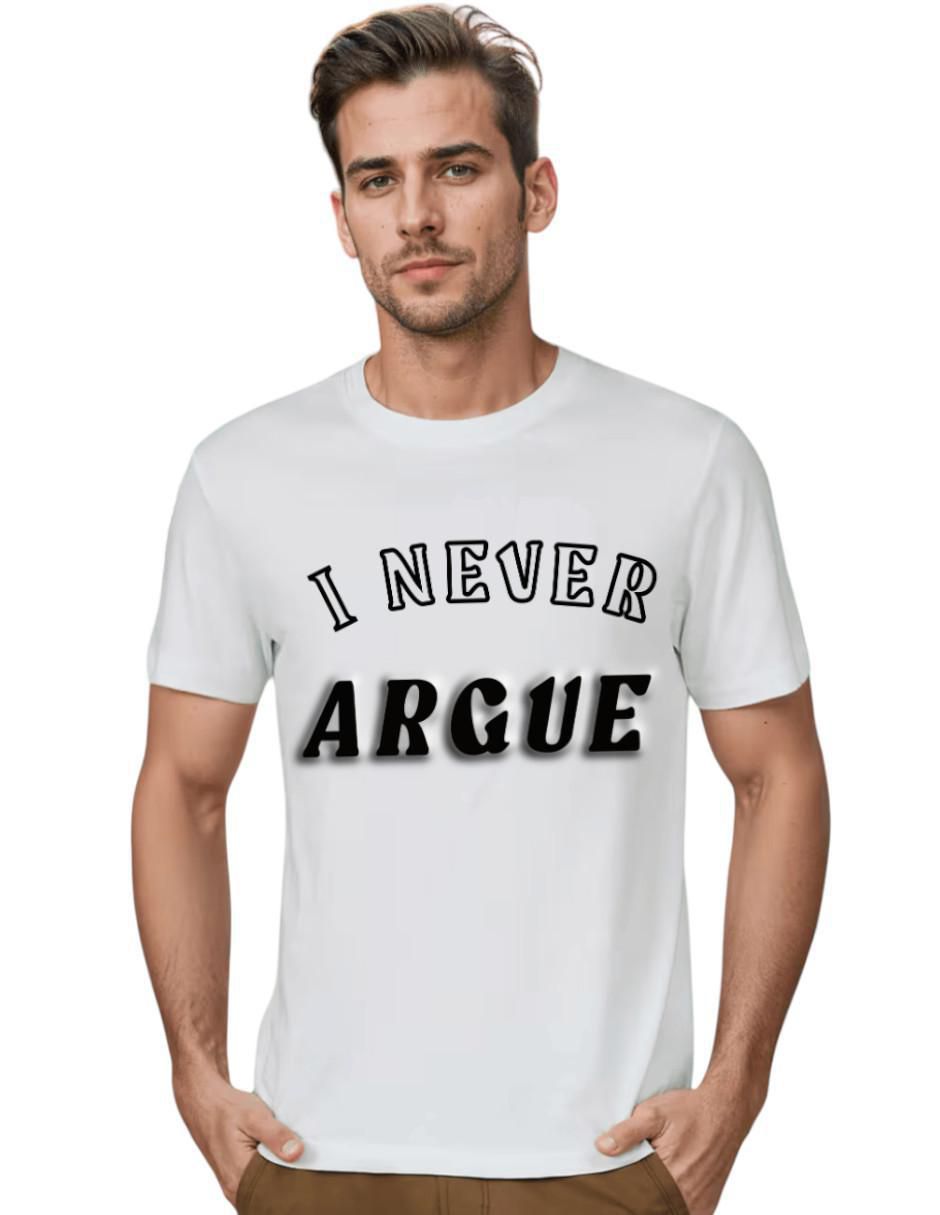 Playera Regular Fit Never Argue cuello redondo para hombre Playera Regular Fit Never Argue cuello redondo para hombre