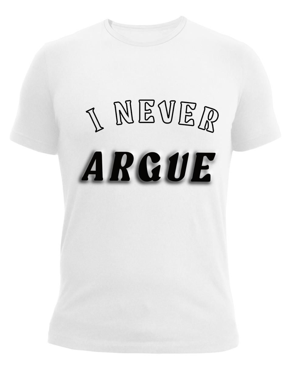 Playera Regular Fit Never Argue cuello redondo para hombre 4