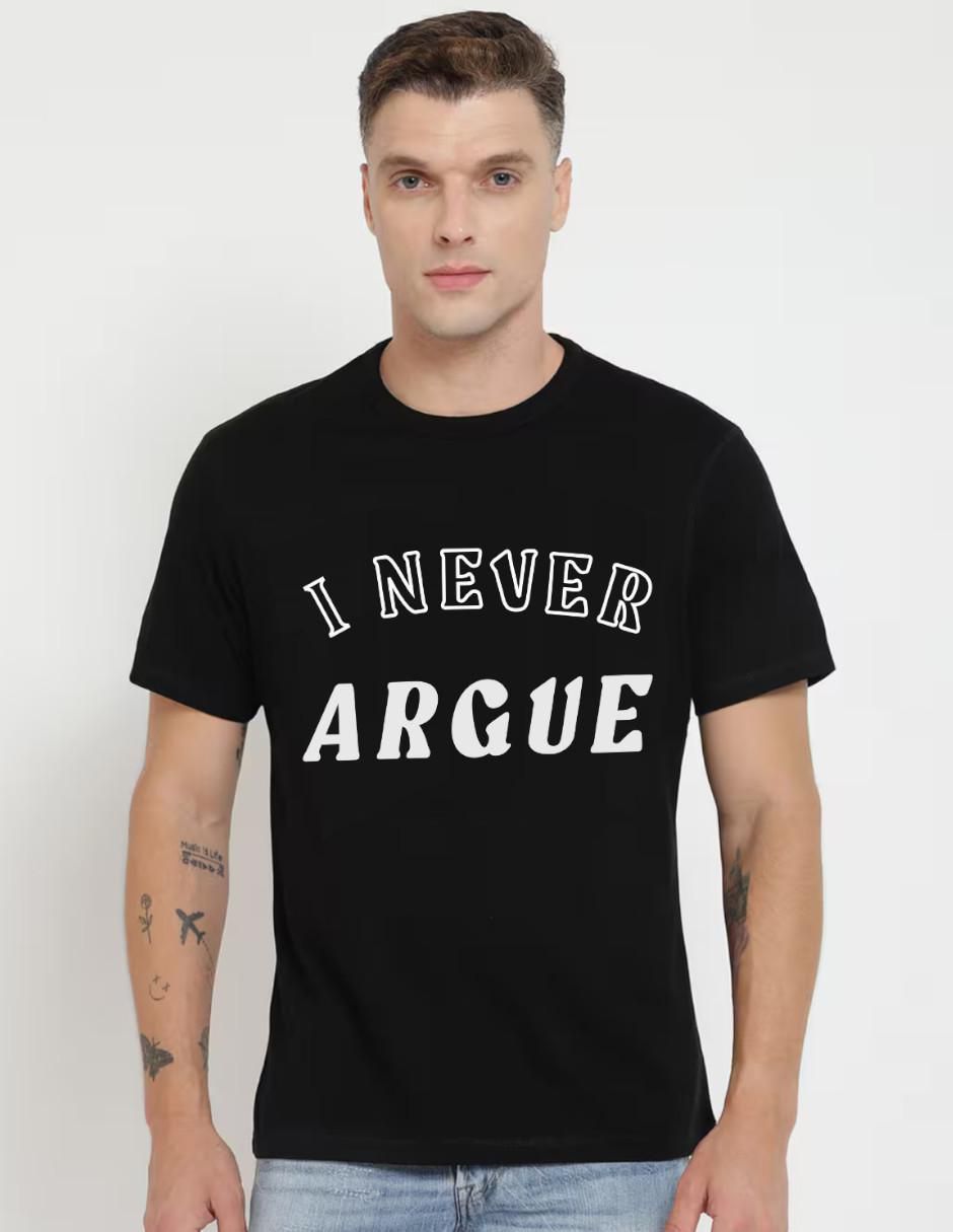 Playera Marëvnyk Regular Fit Never Argue cuello redondo para hombre