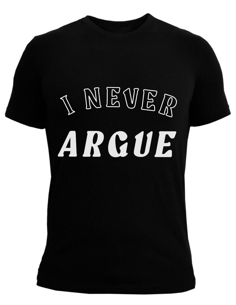 Playera Marëvnyk Regular Fit Never Argue cuello redondo para hombre