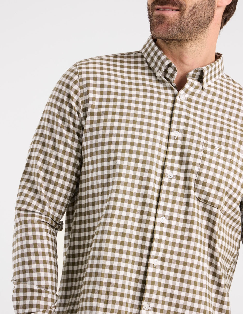 Camisa casual Dioro de algodón manga larga para hombre
