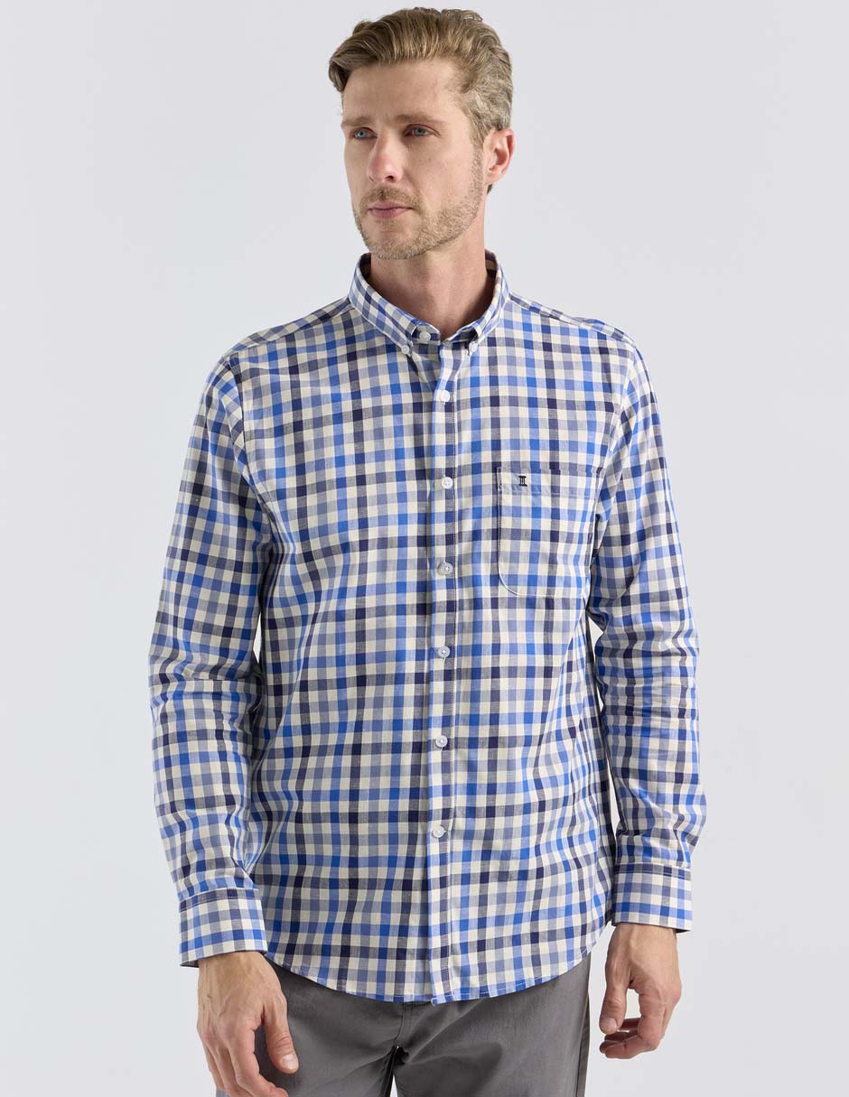 Camisa casual Dioro de algodón manga larga para hombre