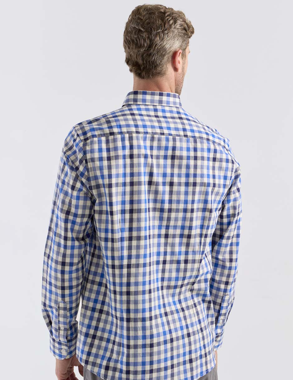 Camisa casual Dioro de algodón manga larga para hombre