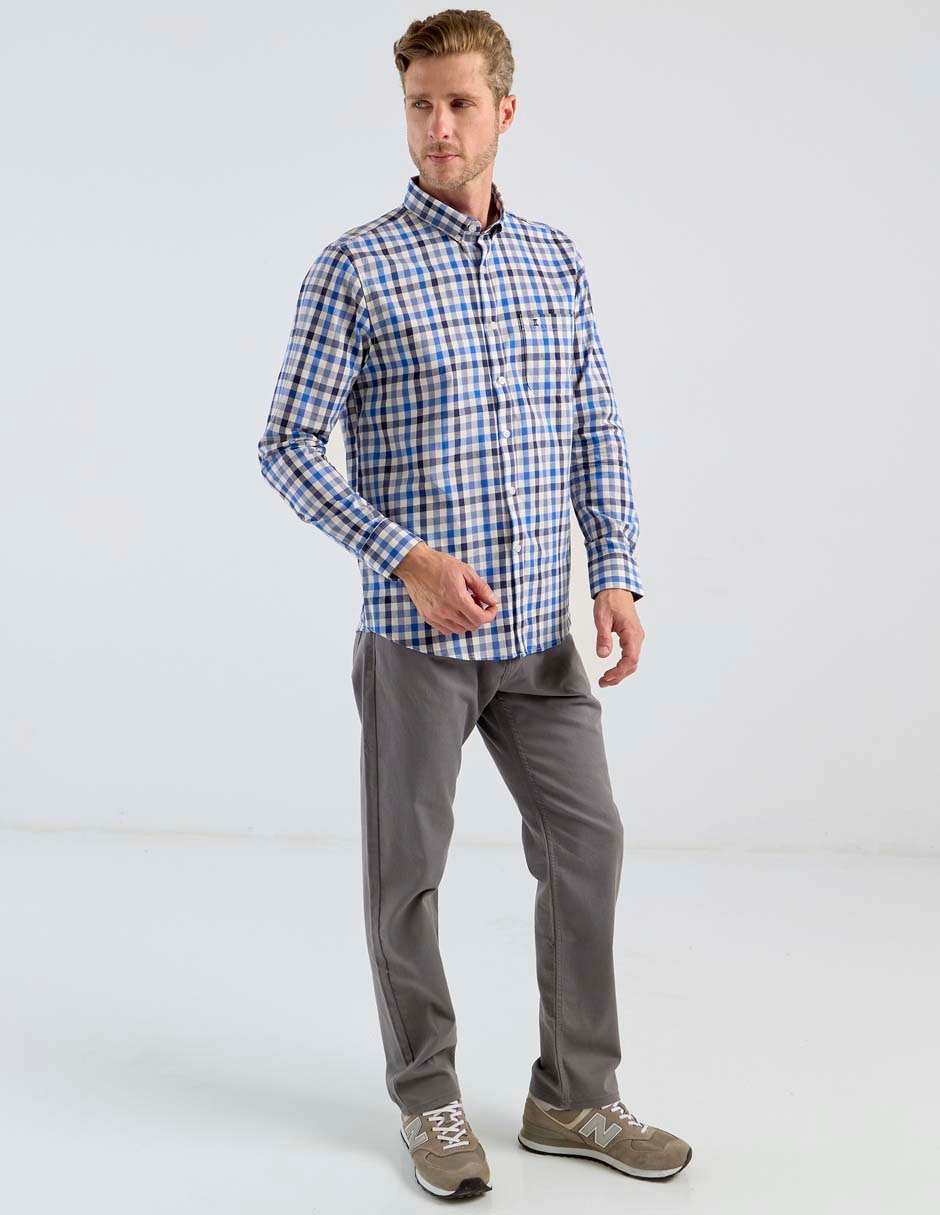 Camisa casual Dioro de algodón manga larga para hombre