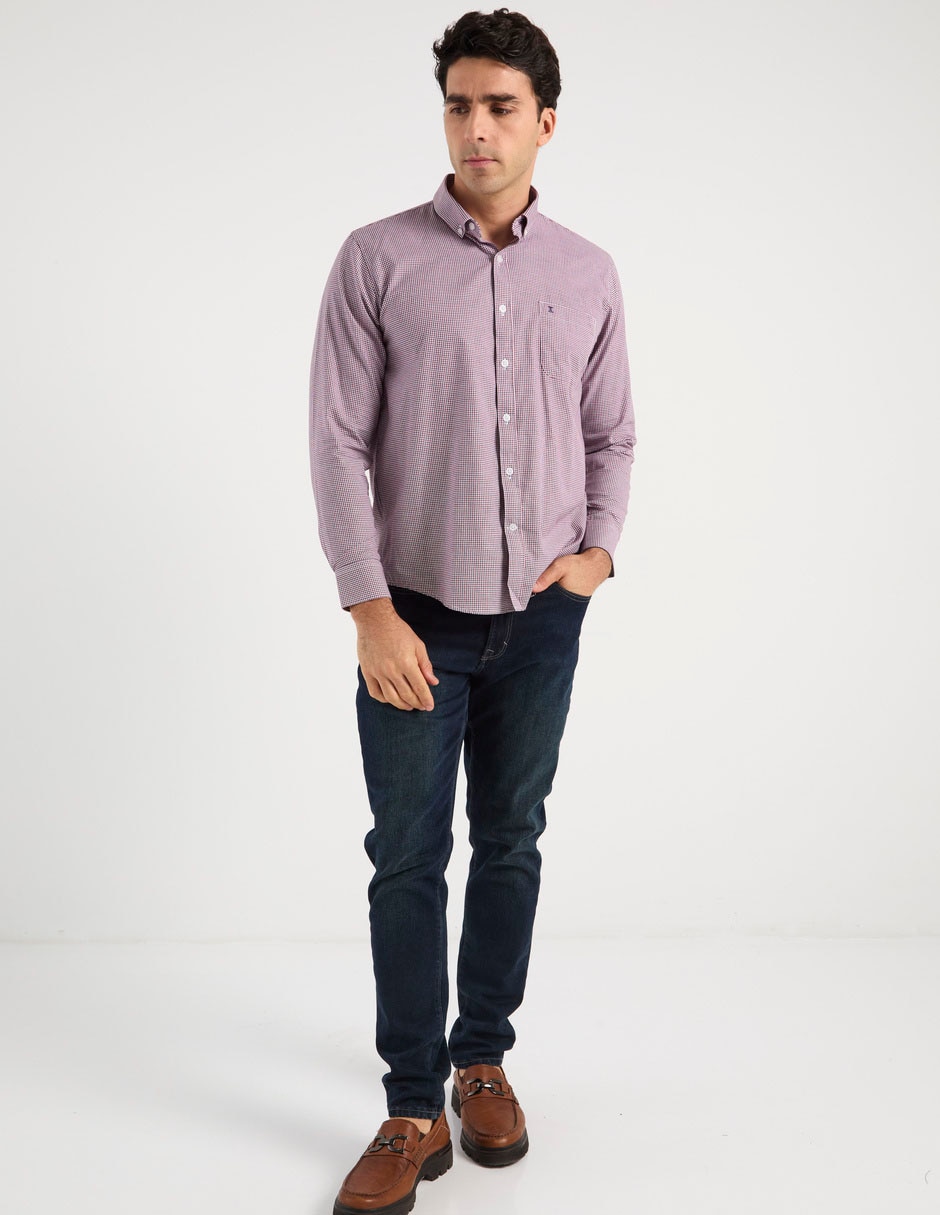 Camisa casual Dioro de algodón manga larga para hombre