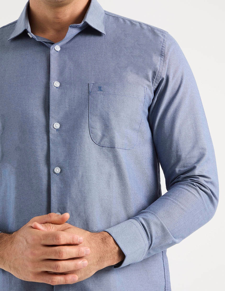 Camisa casual de algodón manga larga para hombre 7
