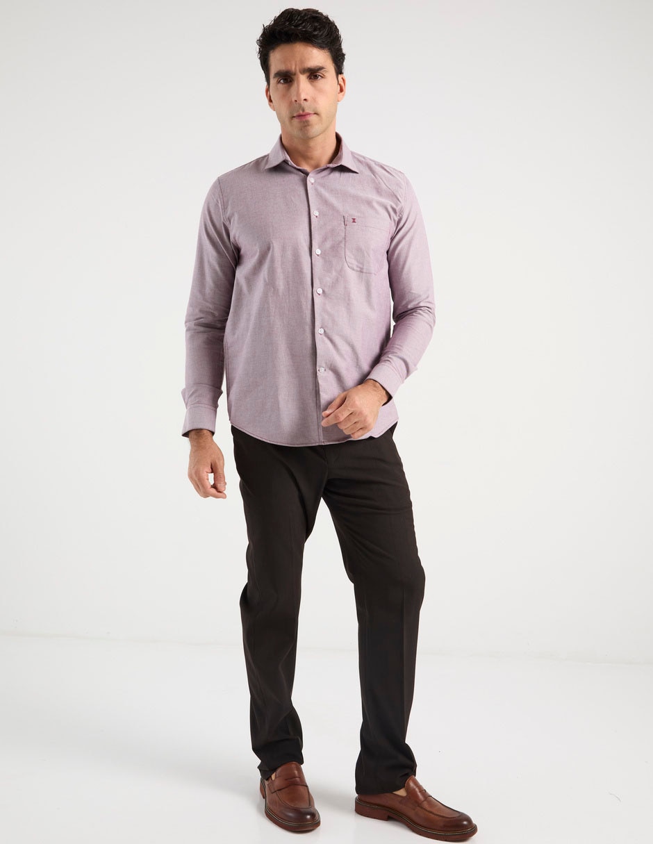 Camisa casual de algodón manga larga para hombre 6