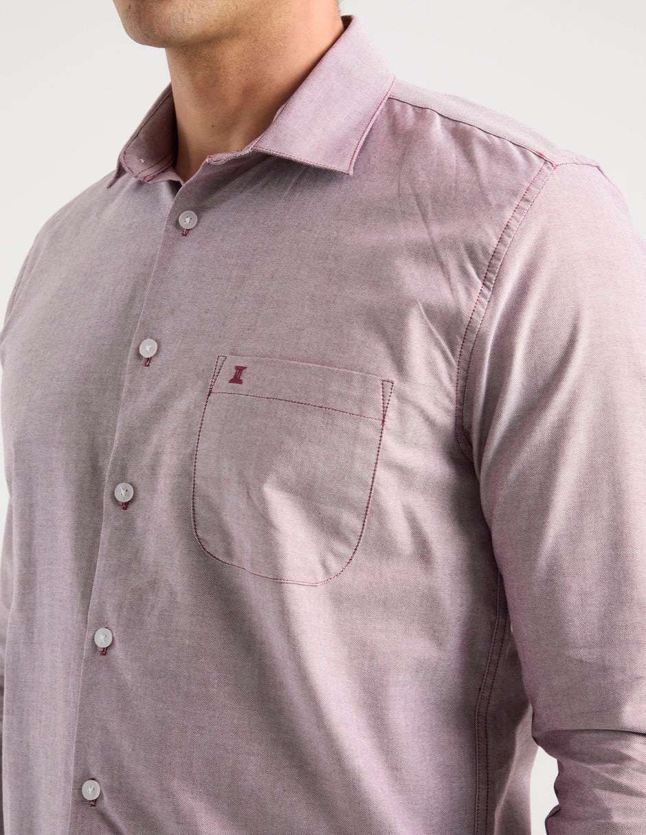 Camisa casual de algodón manga larga para hombre 7