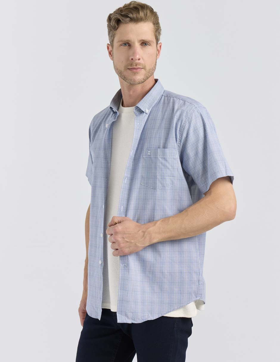 Camisa casual de algodón manga corta para hombre 1