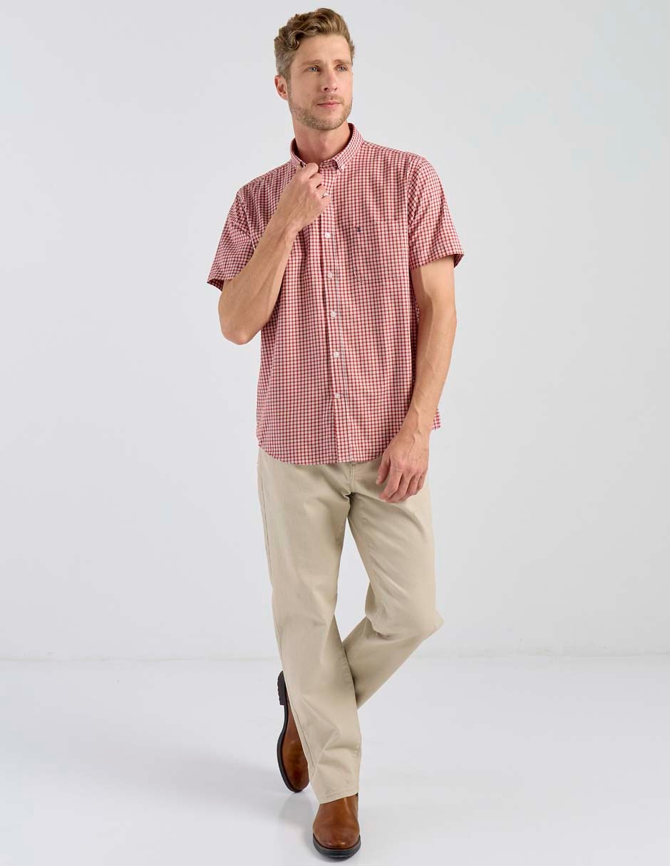Camisa casual Dioro de algodón manga corta para hombre