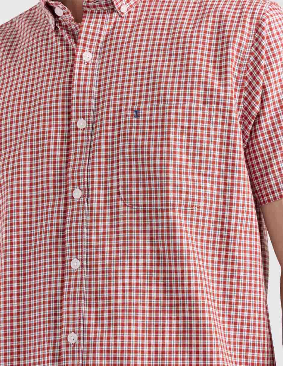 Camisa casual Dioro de algodón manga corta para hombre