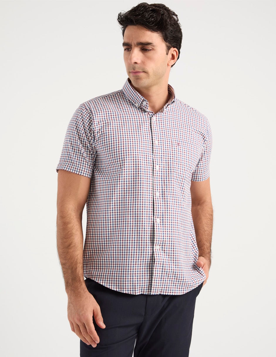 Camisa casual de algodón manga corta para hombre 1