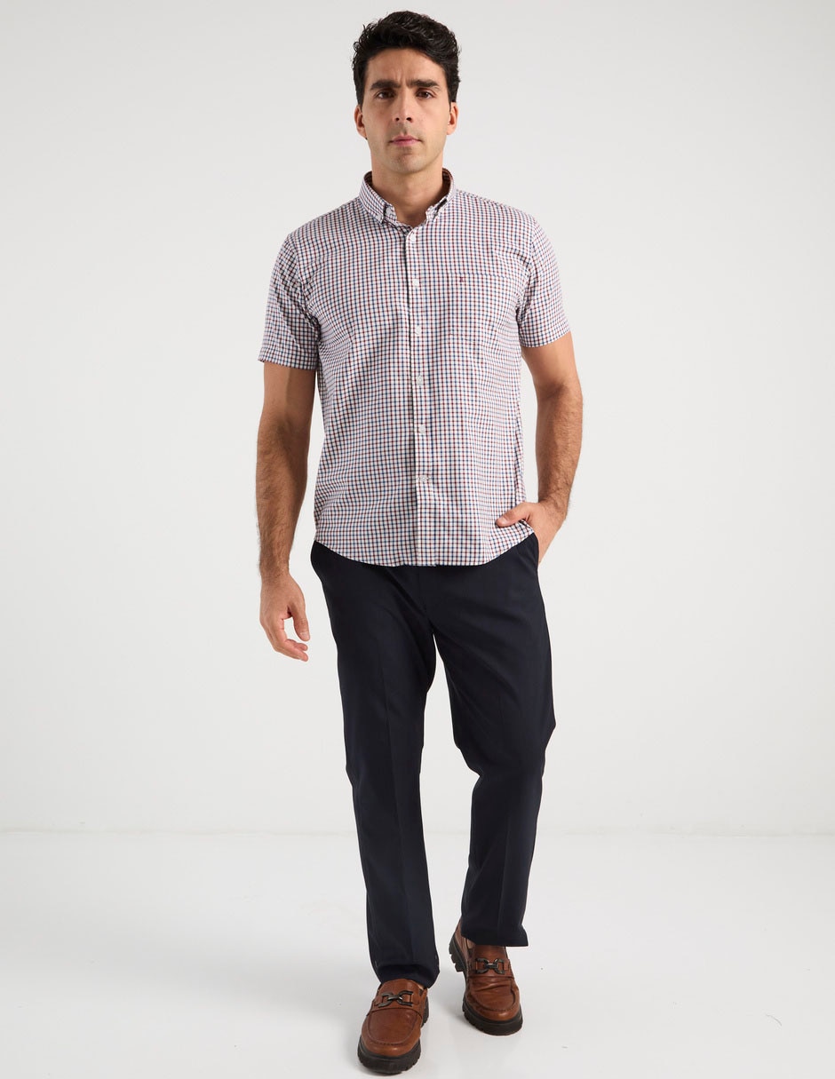 Camisa casual de algodón manga corta para hombre 6