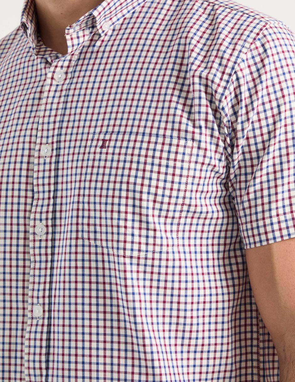 Camisa casual de algodón manga corta para hombre 7