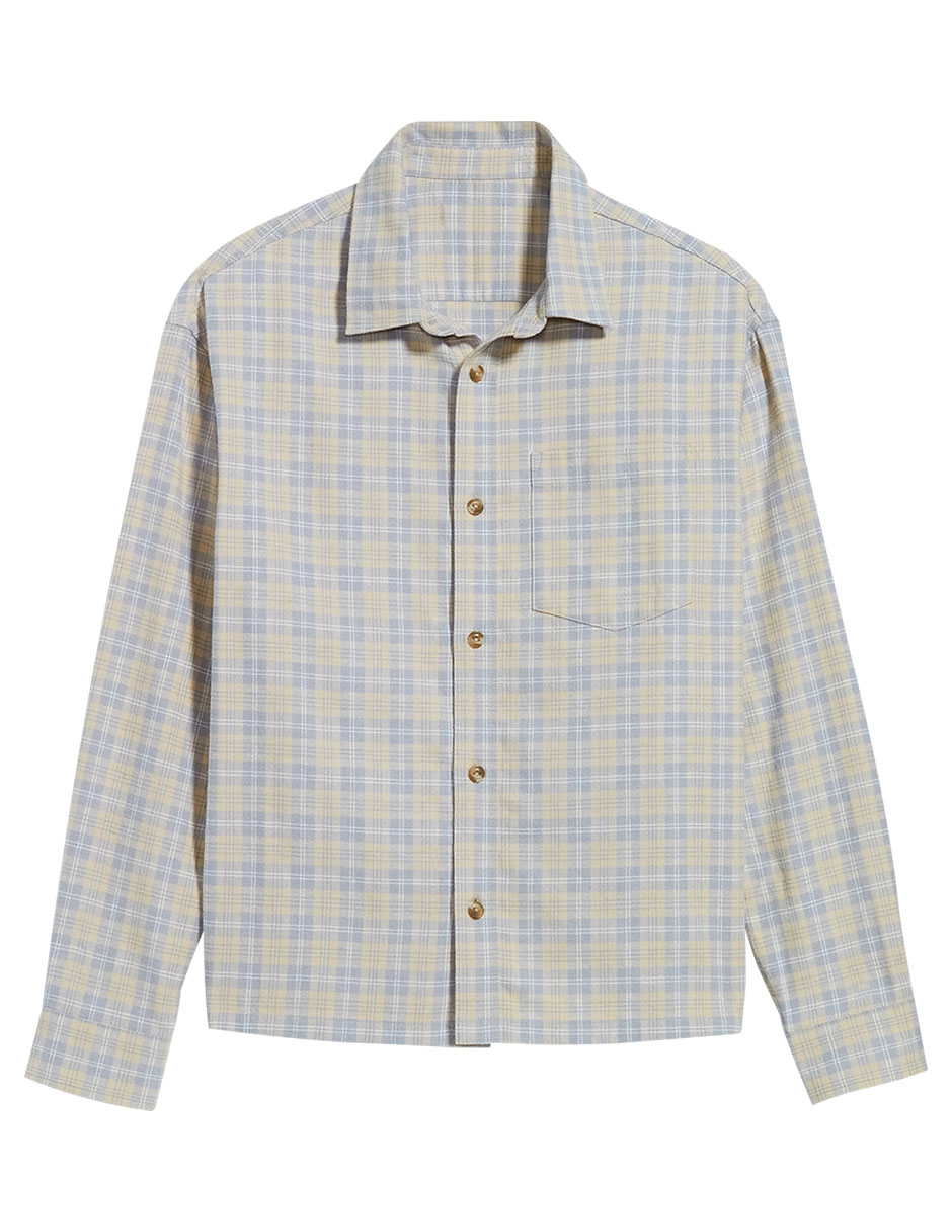 Camisa casual Old Navy de algodón manga larga para hombre