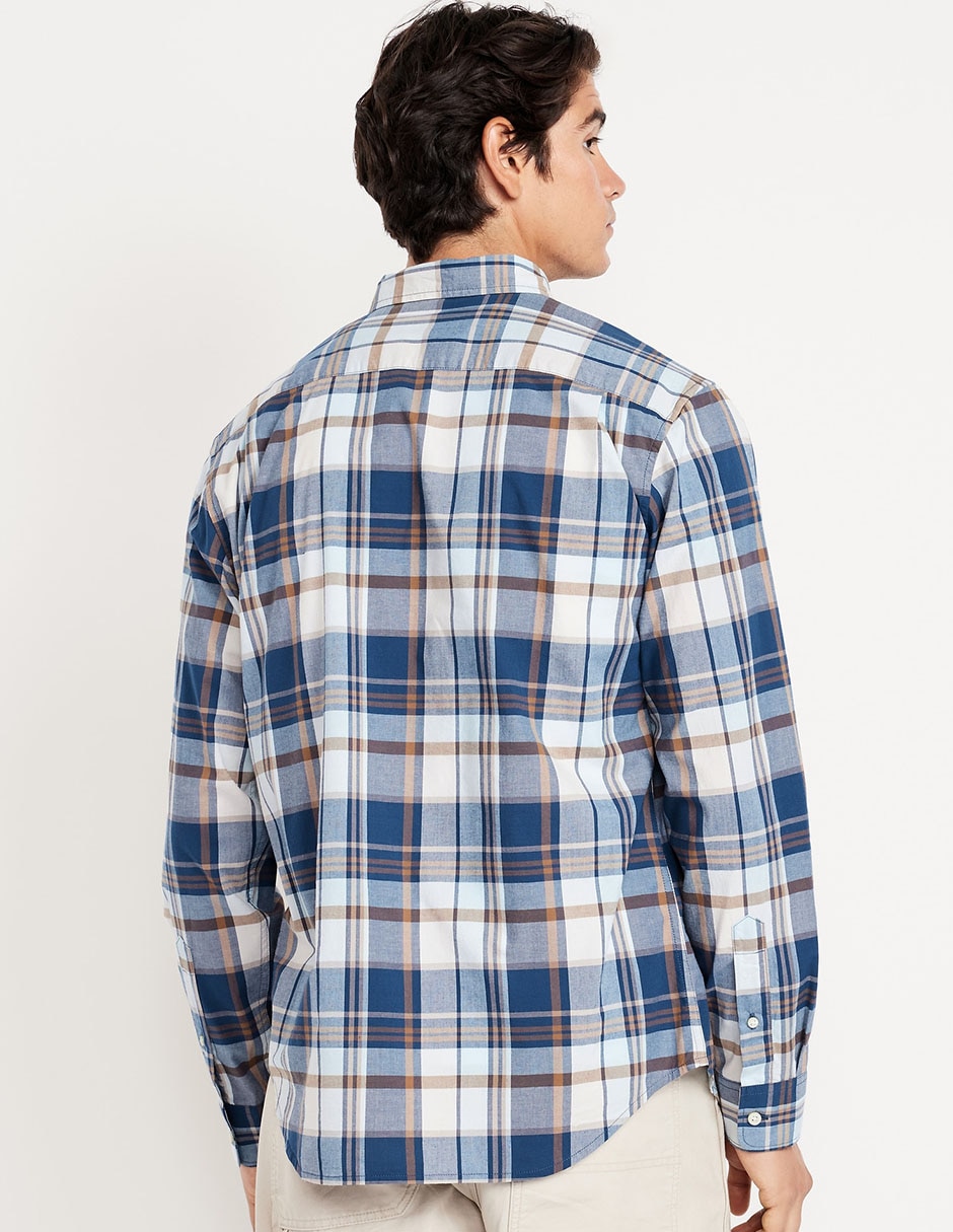 Camisa casual Old Navy de algodón manga larga para hombre