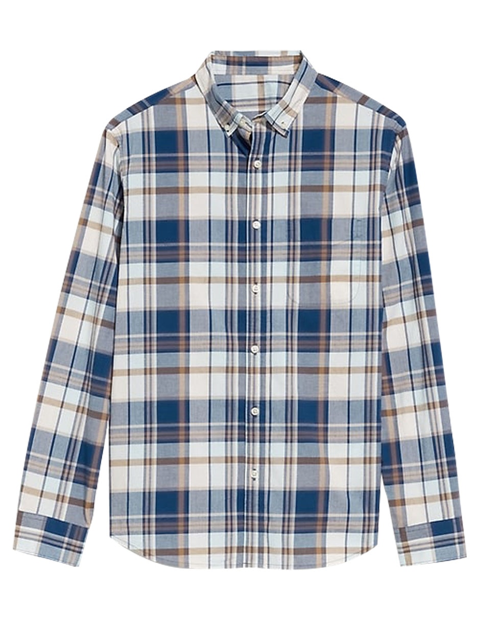 Camisa casual Old Navy de algodón manga larga para hombre