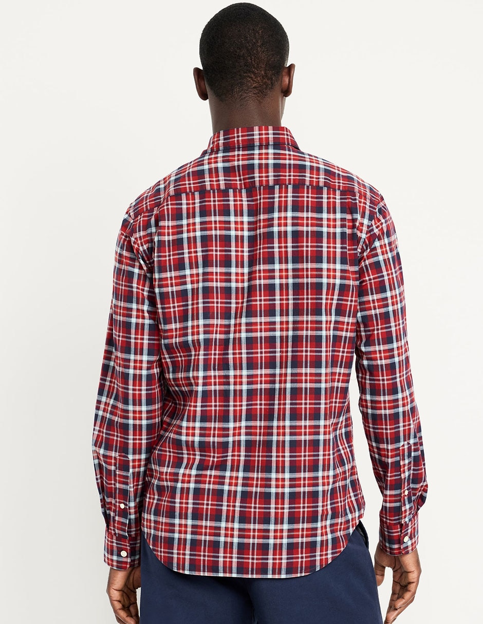 Camisa casual de algodón manga larga para hombre 5