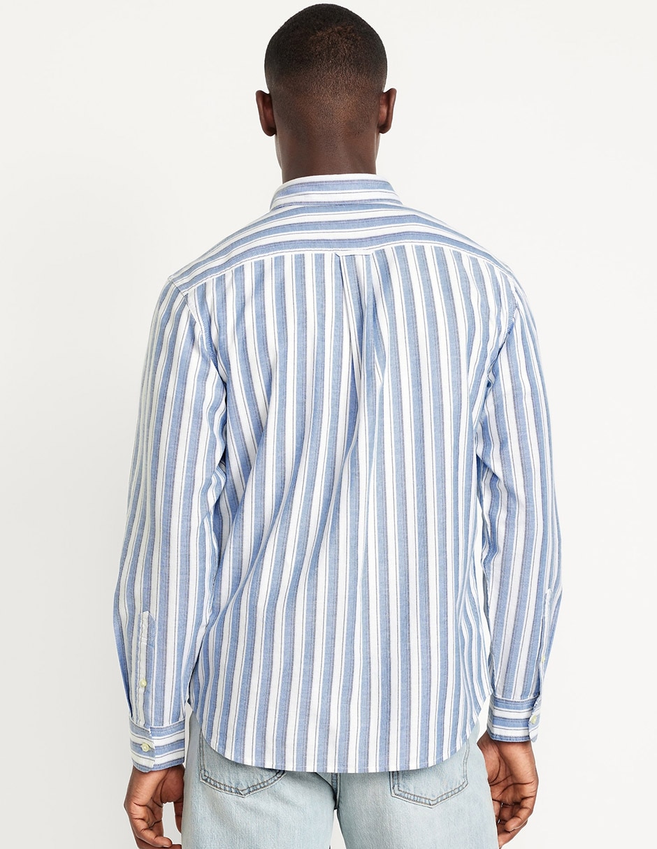 Camisa casual Old Navy de algodón manga larga para hombre