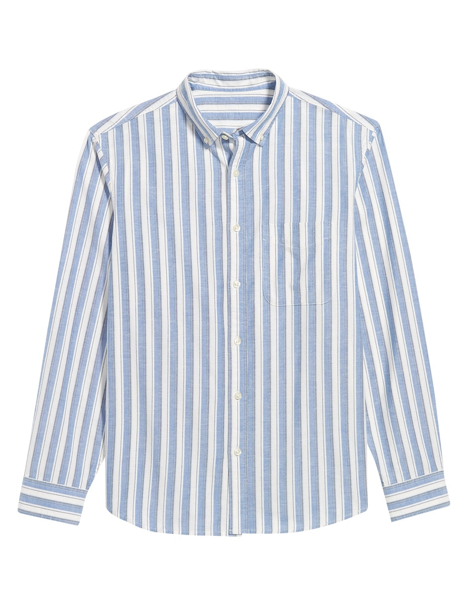 Camisa casual Old Navy de algodón manga larga para hombre
