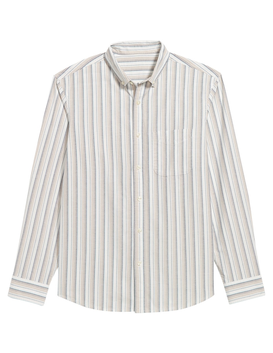 Camisa casual de algodón manga larga para hombre 4