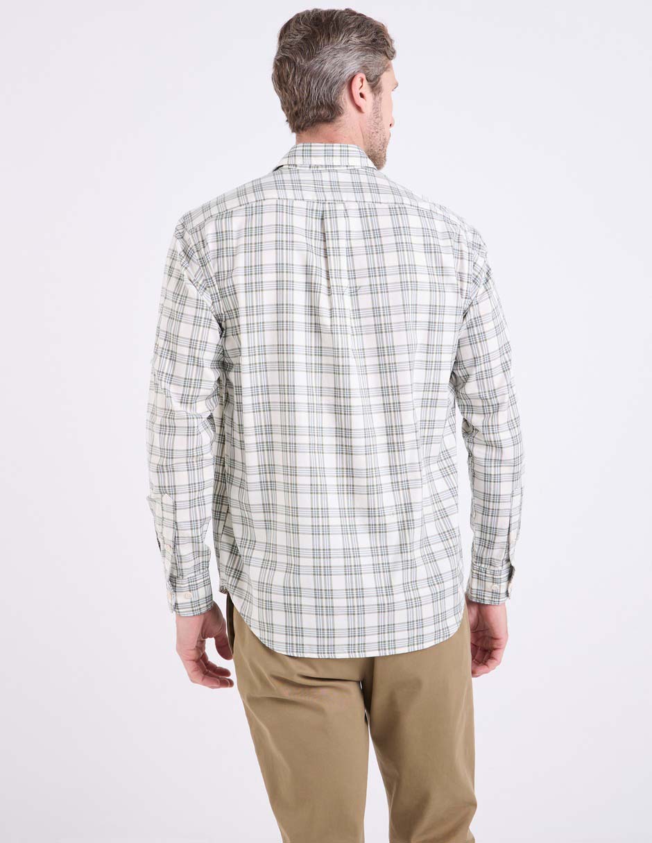 Camisa casual Polosur de algodón manga larga para hombre