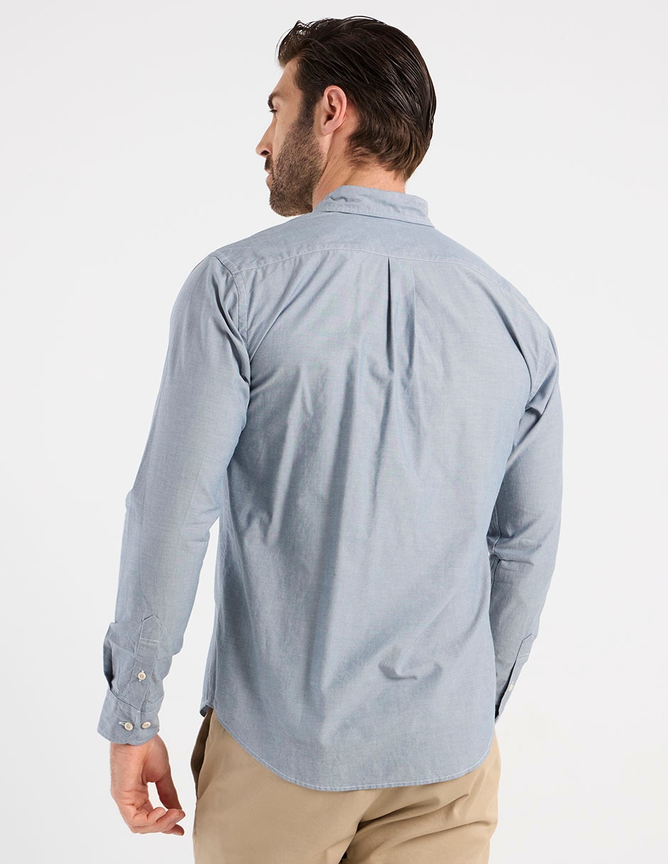Camisa casual de algodón manga larga para hombre 5