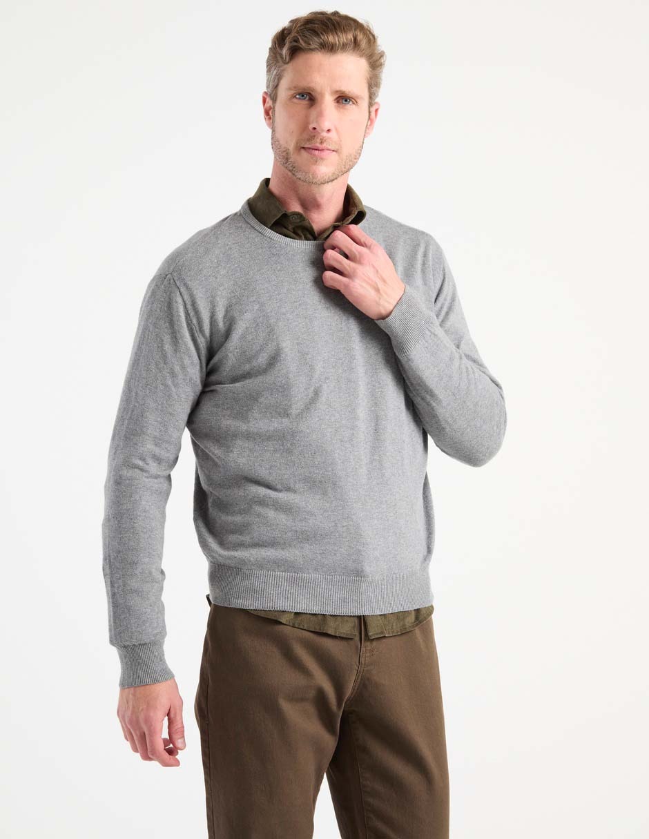 Suéter cuello redondo para hombre 1