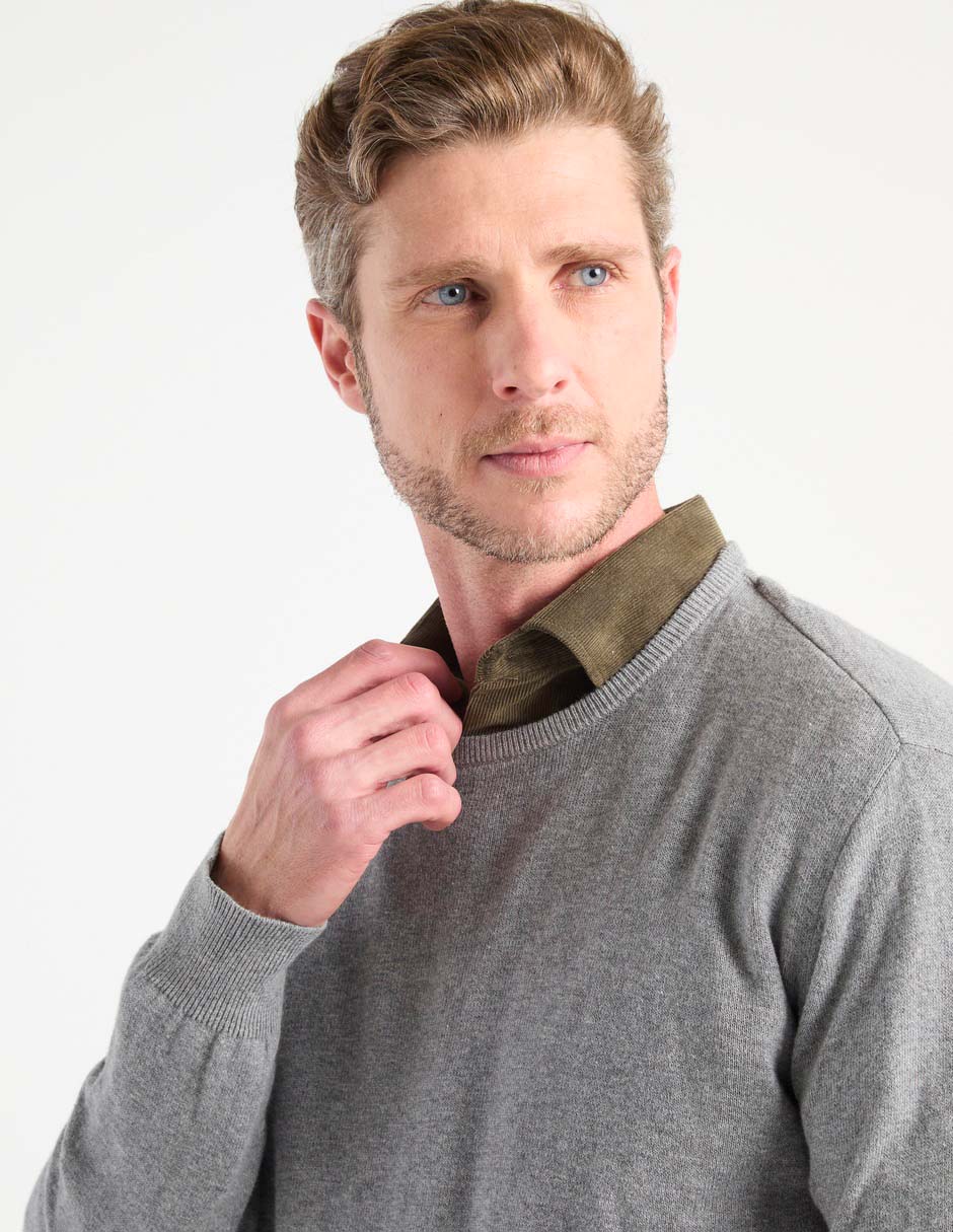 Suéter cuello redondo para hombre 2