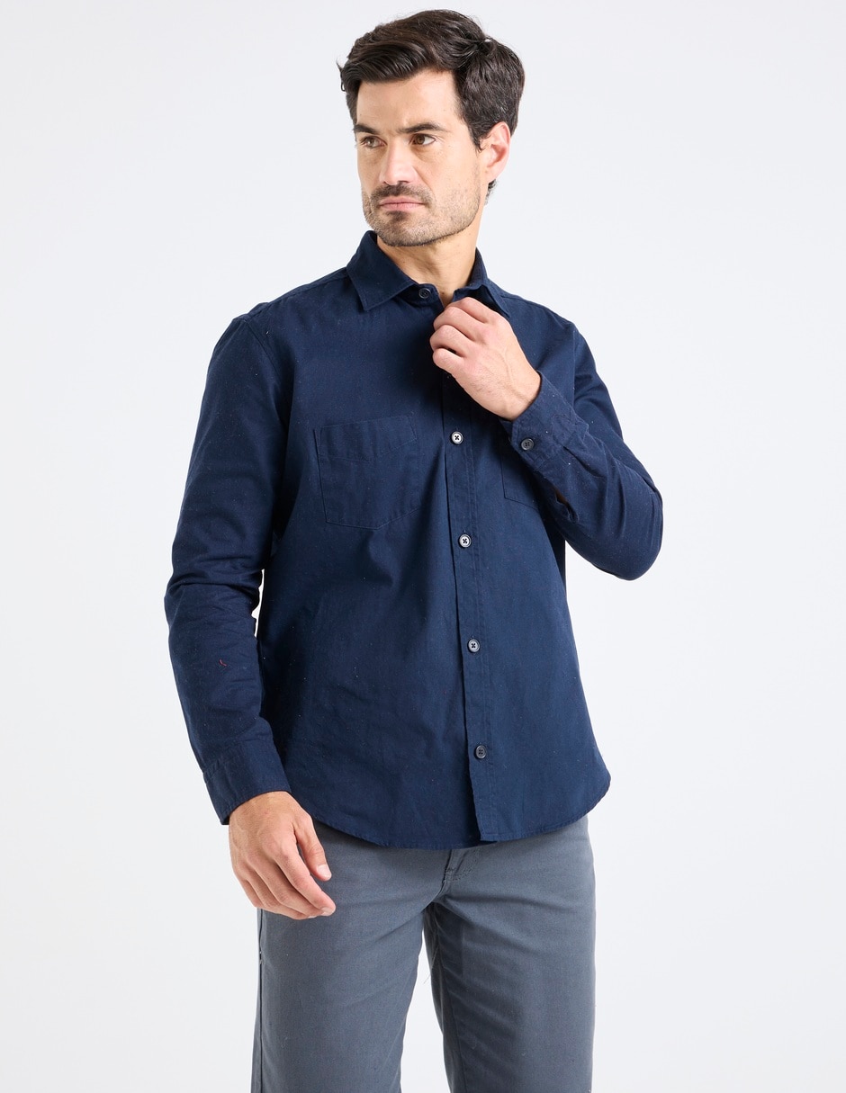Sobrecamisa casual Polosur de algodón manga larga para hombre