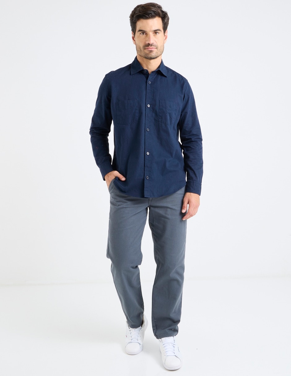 Sobrecamisa casual Polosur de algodón manga larga para hombre