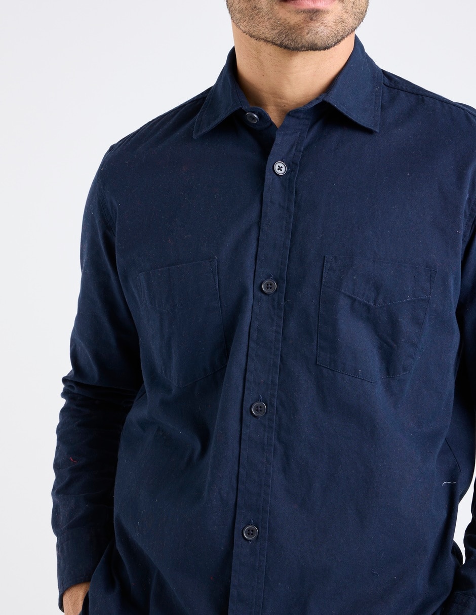 Sobrecamisa casual Polosur de algodón manga larga para hombre