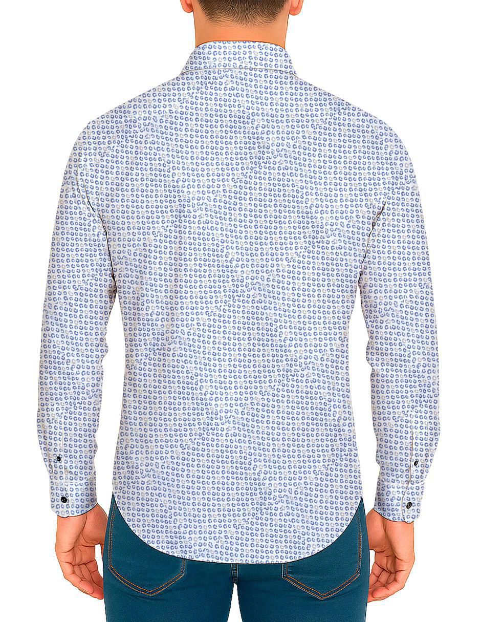 Camisa casual de algodón manga larga para hombre 6