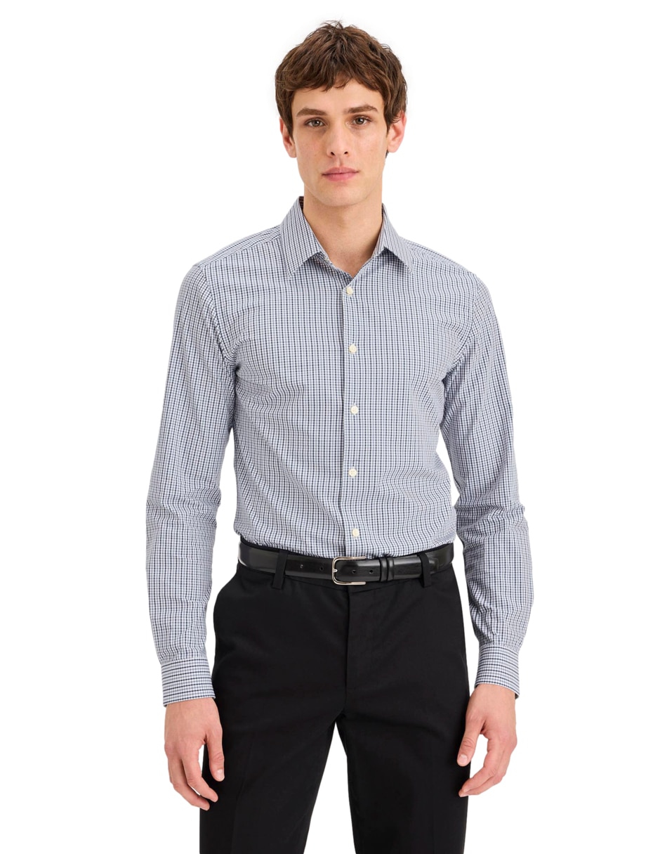 Camisa casual de algodón manga larga para hombre