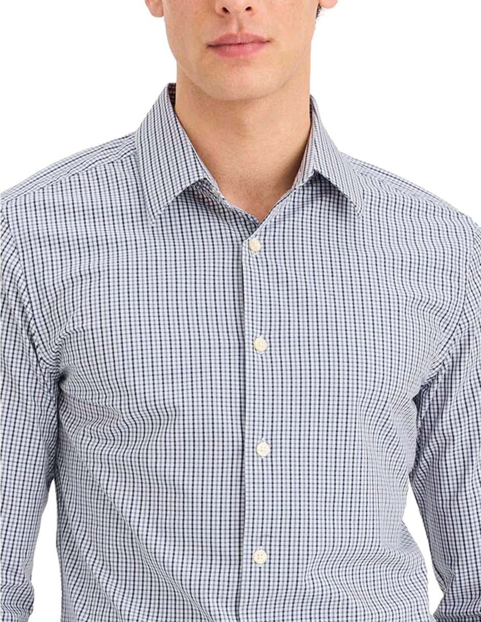 Camisa casual de algodón manga larga para hombre