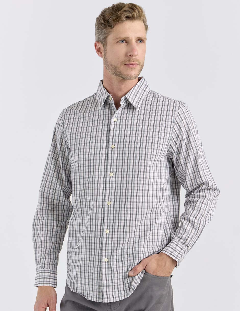 Camisa casual de algodón manga larga para hombre Camisa casual de algodón manga larga para hombre