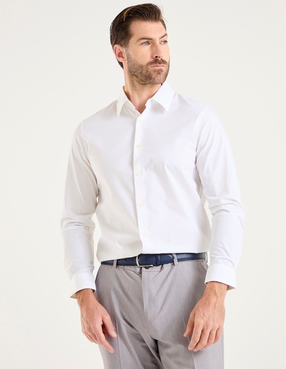 Camisa de vestir Dockers de algodón manga larga para hombre
