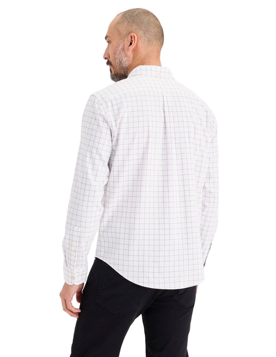 Camisa casual de algodón manga larga para hombre