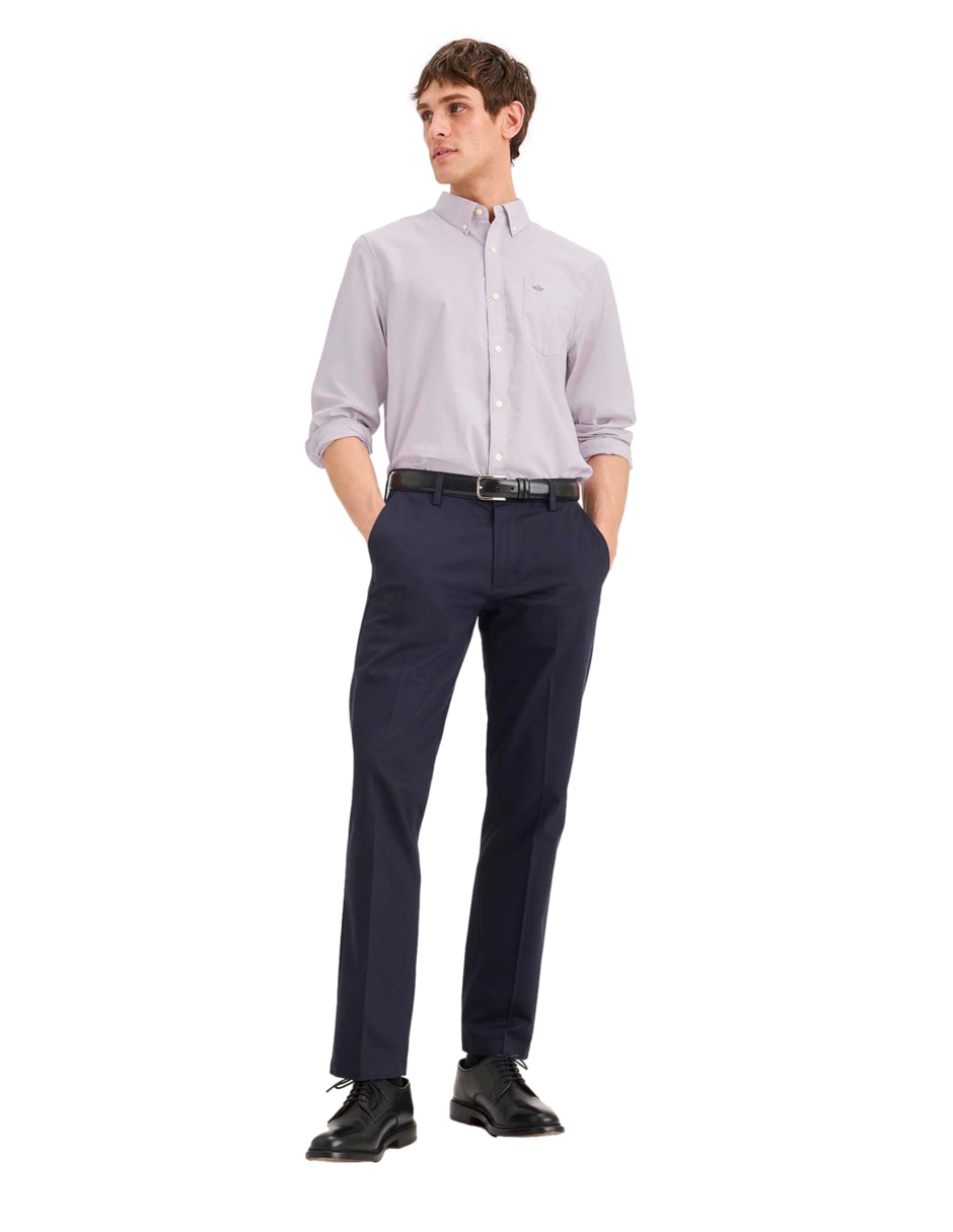 Camisa de algodón manga larga para hombre