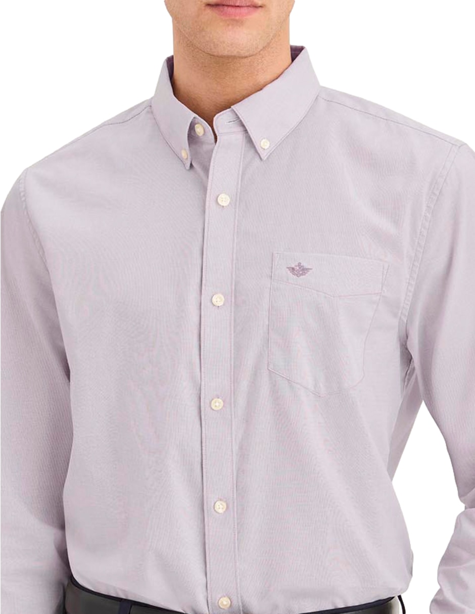Camisa de algodón manga larga para hombre