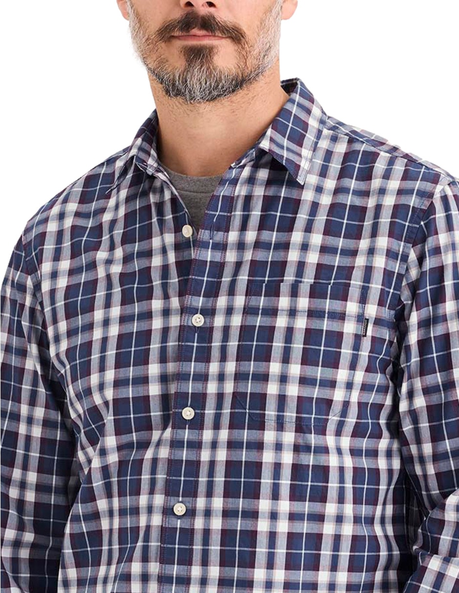 Camisa casual de algodón manga larga para hombre