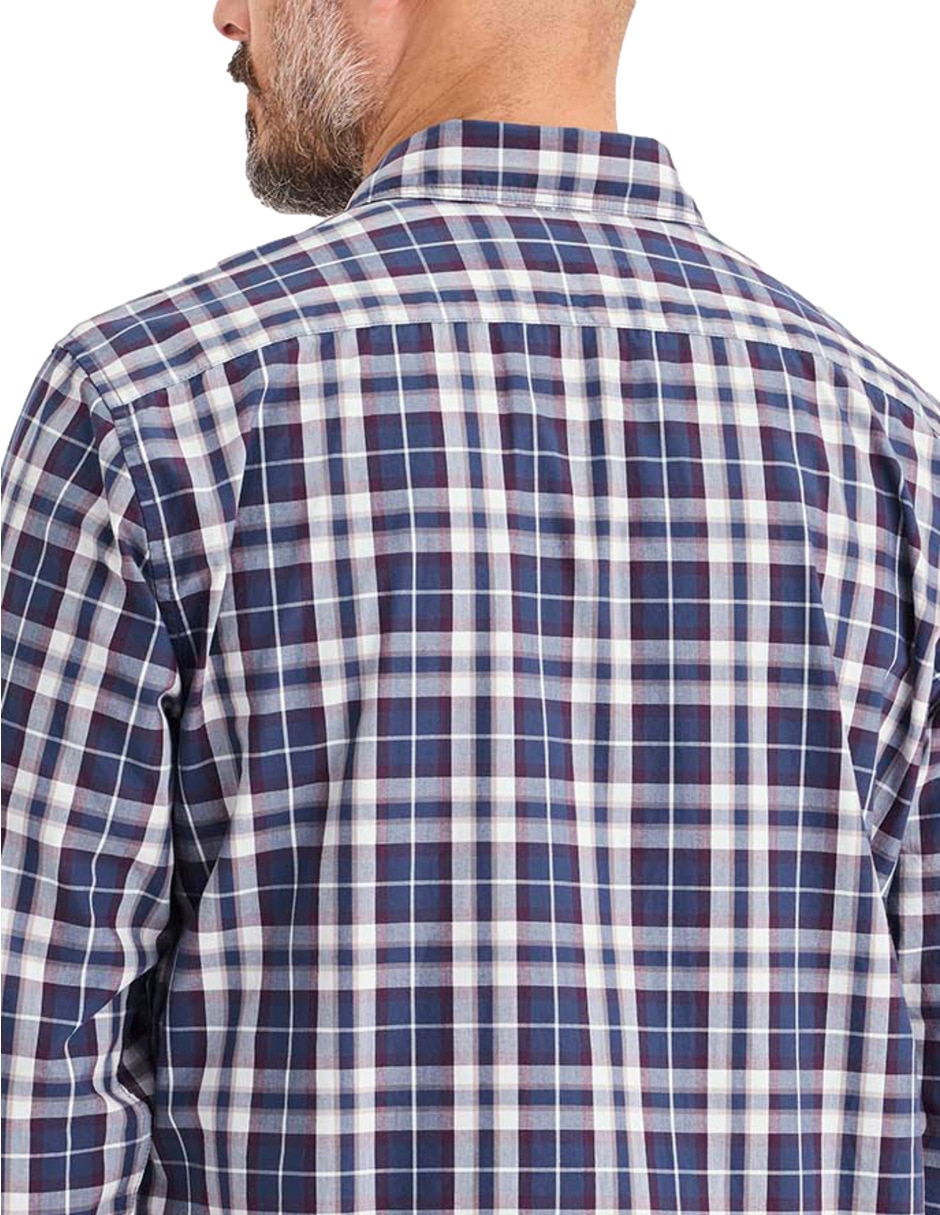 Camisa casual de algodón manga larga para hombre