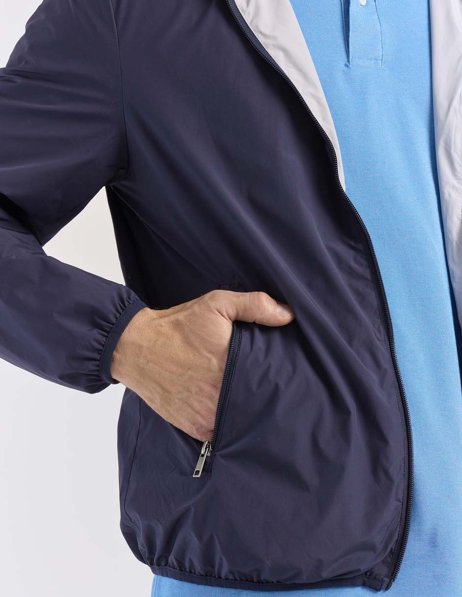 Chamarra Polosur capucha y bolsa para hombre